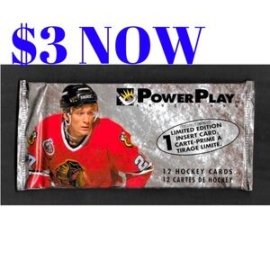 1993/94 Fleer Power Play Premier Edition Tall Boys Hockey Card Pack